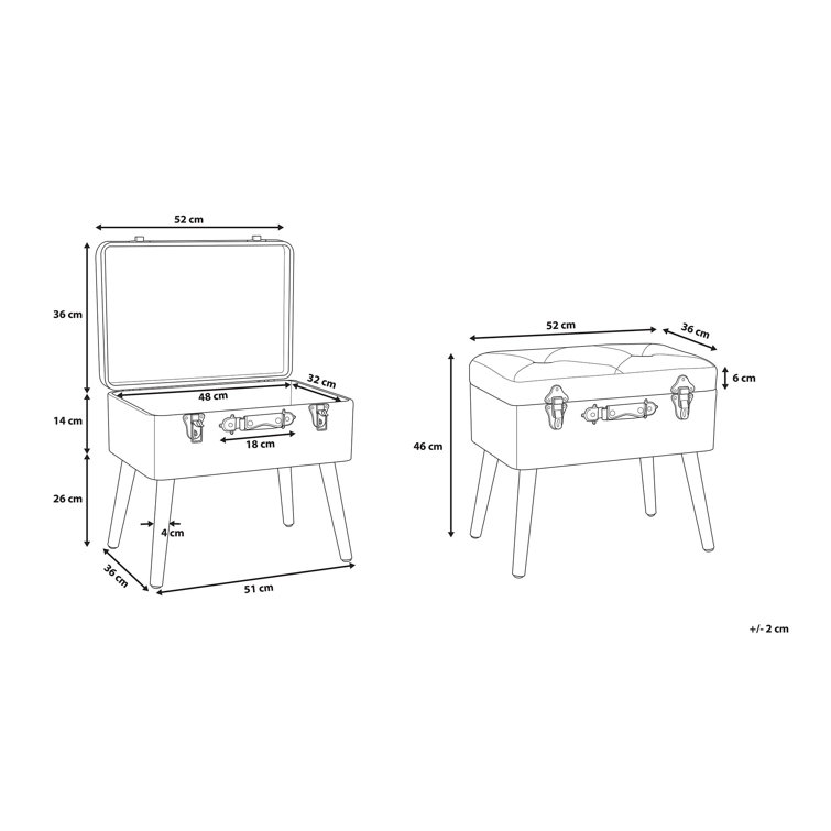 Fairmont Park Cleland 46Cm Tall Dressing Table Stool & Reviews
